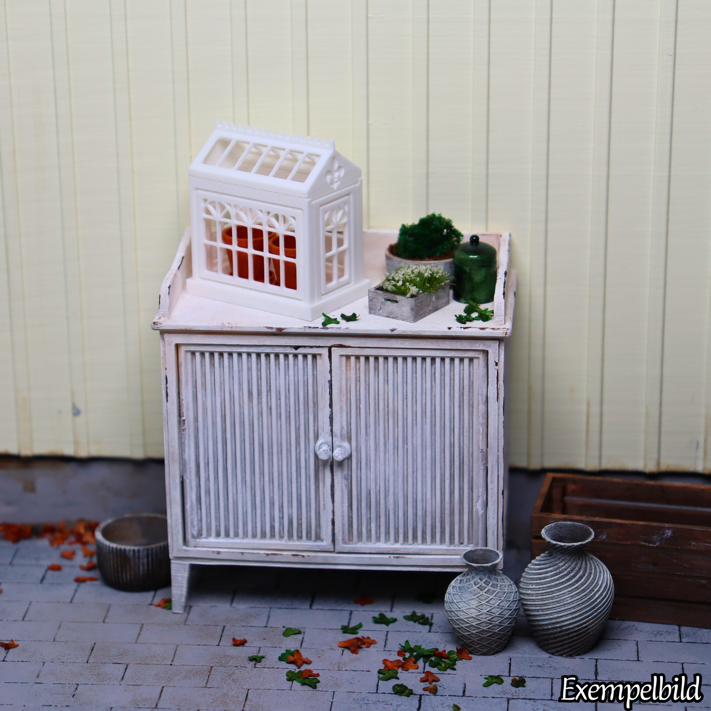 Miniväxthus miniatyr äldre stil