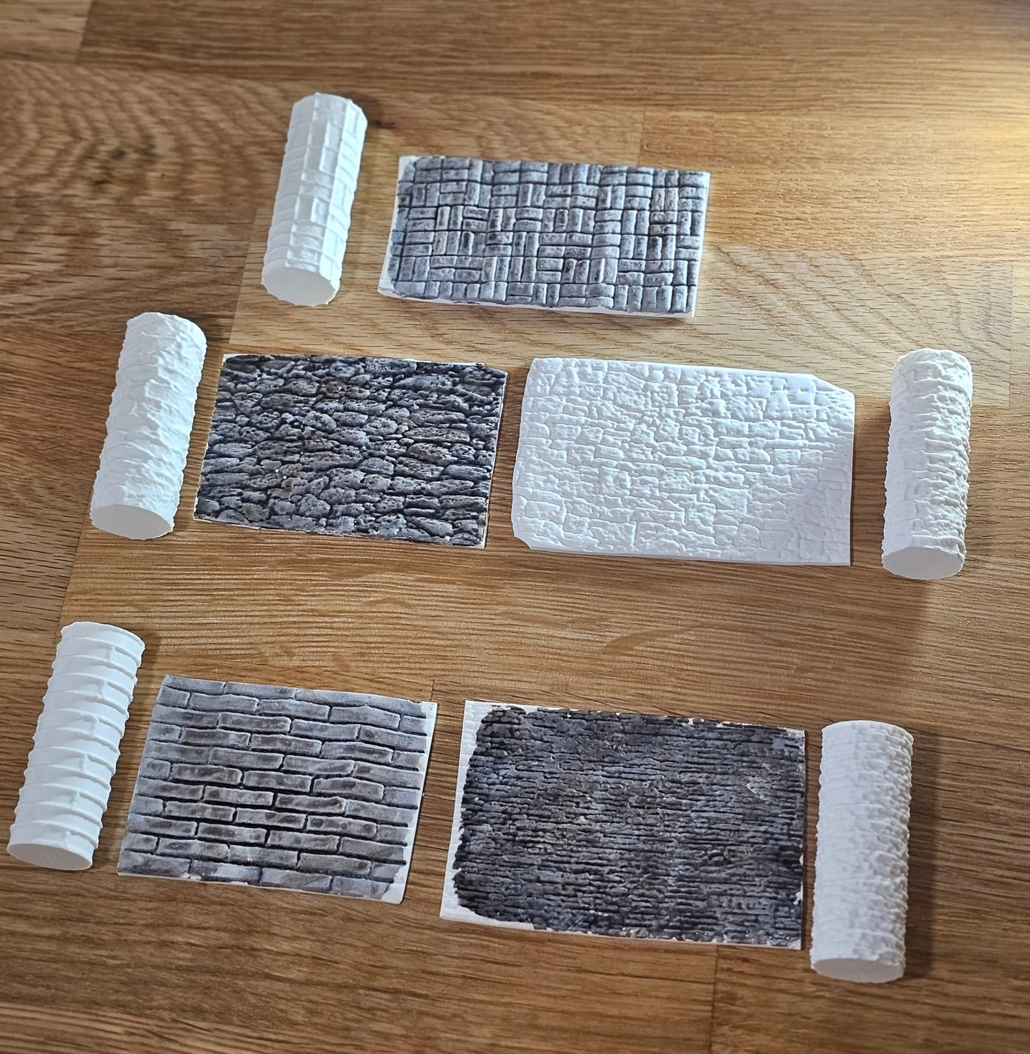 Mönsterrulle till lera - flera sorter