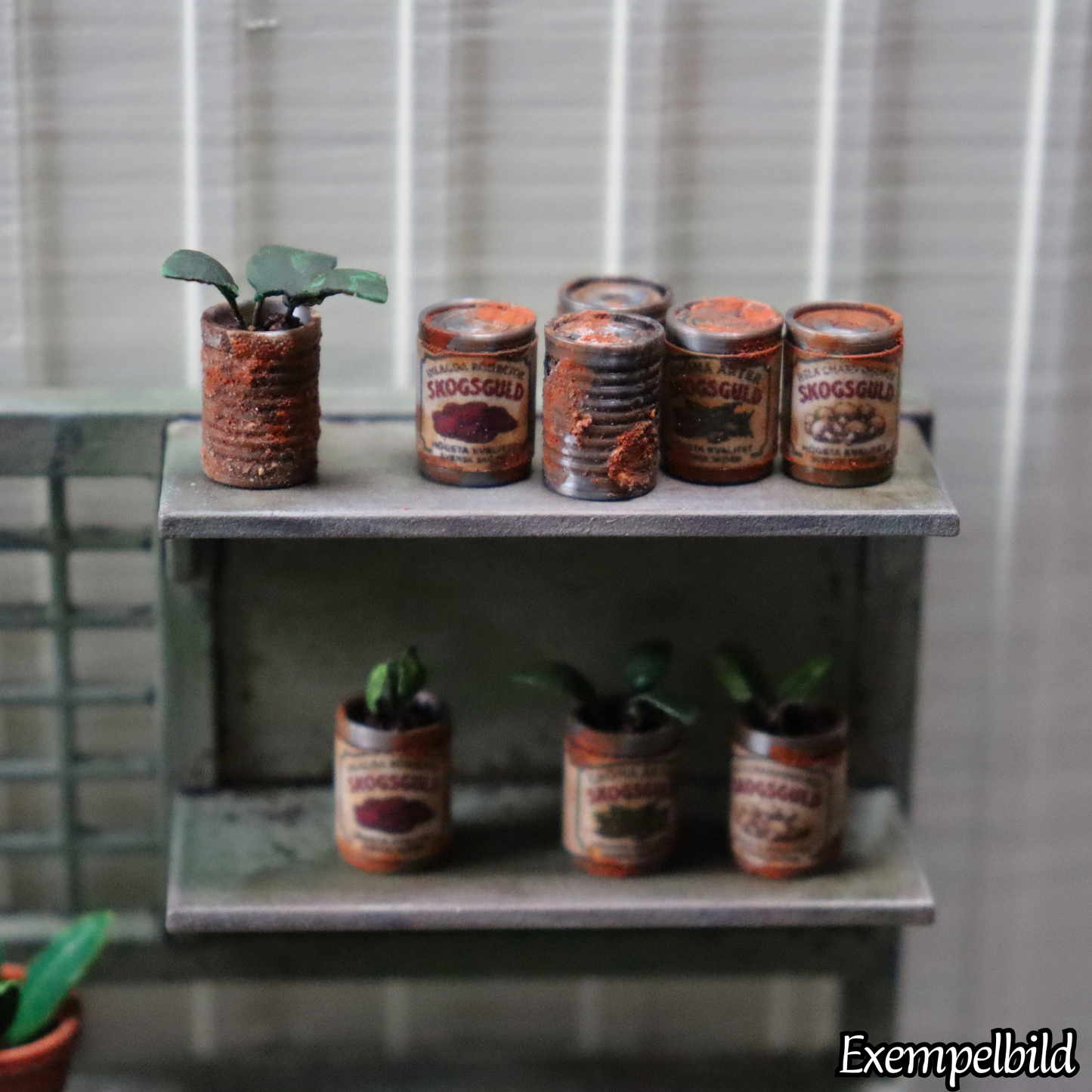 Miniatyr konservburkar (Set om 3) – Skala 1:12