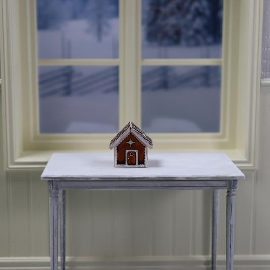Handmålat Pepparkakshus i Miniatyr
