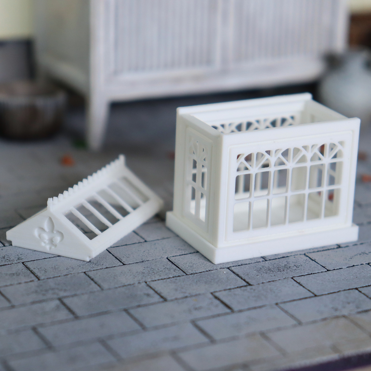 Miniväxthus miniatyr äldre stil