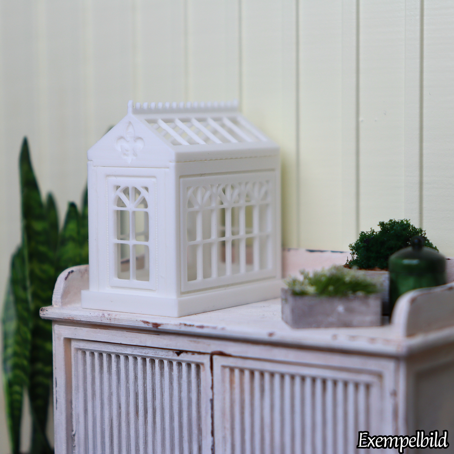 Miniväxthus miniatyr äldre stil