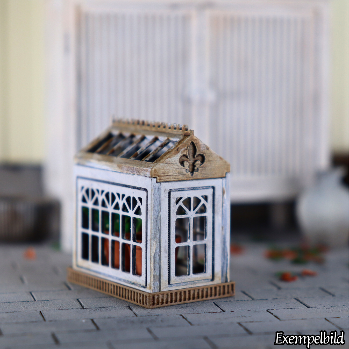 Miniväxthus miniatyr äldre stil